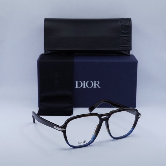 Final Price! Dior DIORBLACKSUITO AI 2800 Havana/Blue Eyeglasses 57mm - Picture 1 of 11